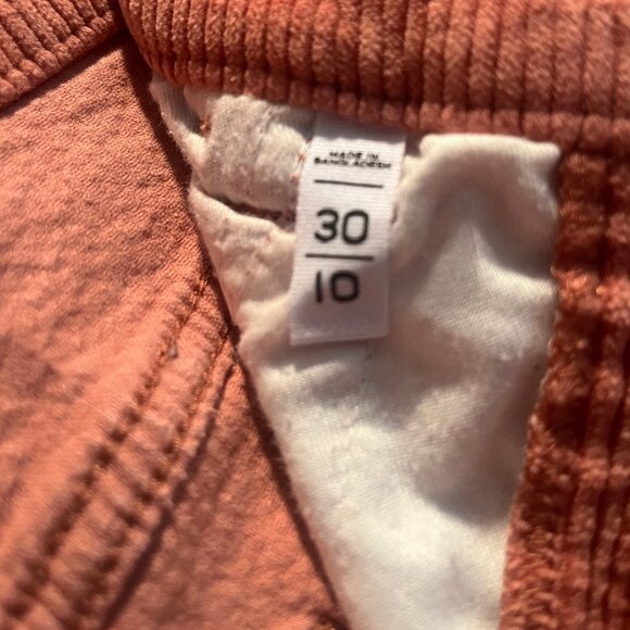 Loft Pants Womens Size 10 Coral Corduroy High Rise Frayed Fall Comfortable - Picture 5 of 7